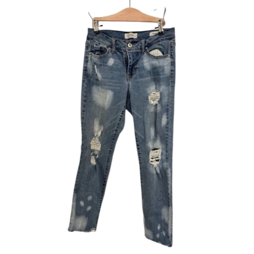 Jessica Simpson Mika Best‎ Friend Distressed Slim Straight Jeans Blue Size 26
